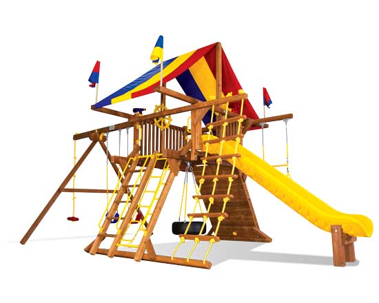 Rainbow Play: Backyard Wooden Playsets & Swing Sets